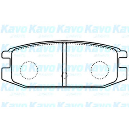 Photo Kit de plaquettes de frein, frein à disque KAVO PARTS BP5548