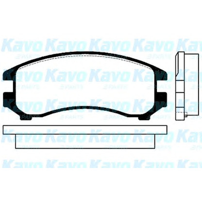 Photo Kit de plaquettes de frein, frein à disque KAVO PARTS BP6511
