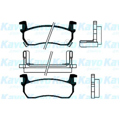 Zdjęcie Zestaw klocków hamulcowych, hamulce tarczowe KAVO PARTS BP6519