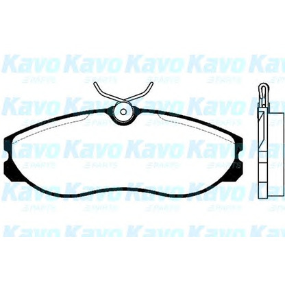 Фото Комплект тормозных колодок, дисковый тормоз KAVO PARTS BP6527