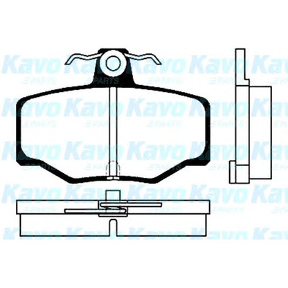 Photo Kit de plaquettes de frein, frein à disque KAVO PARTS BP6547