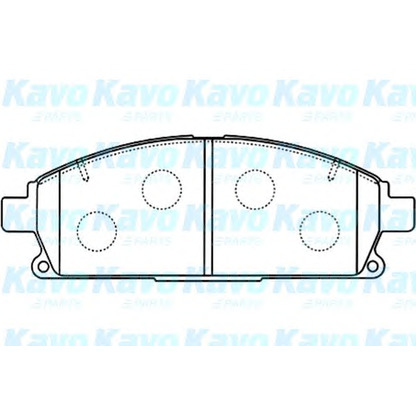 Photo Kit de plaquettes de frein, frein à disque KAVO PARTS BP6569