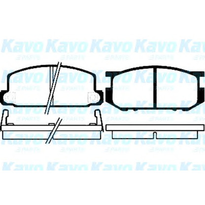 Photo Kit de plaquettes de frein, frein à disque KAVO PARTS BP8000