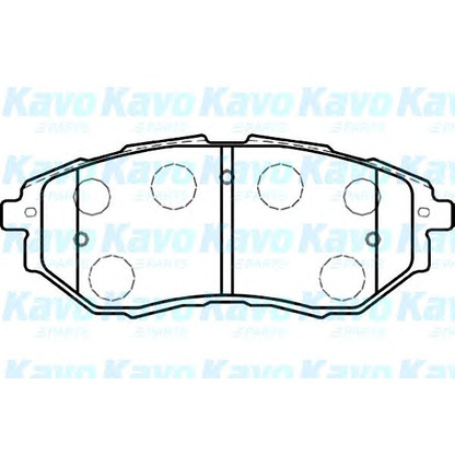 Photo Kit de plaquettes de frein, frein à disque KAVO PARTS BP8020