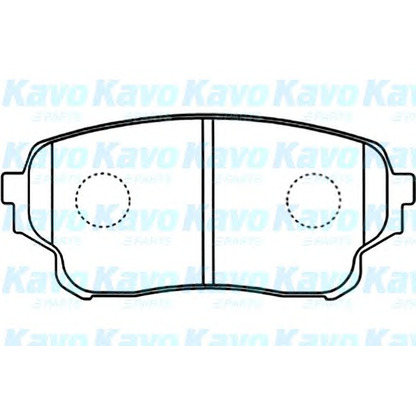 Photo Kit de plaquettes de frein, frein à disque KAVO PARTS BP8527