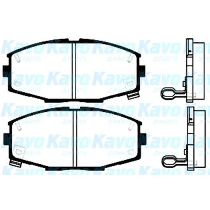 Фото Комплект тормозных колодок, дисковый тормоз KAVO PARTS BP9008