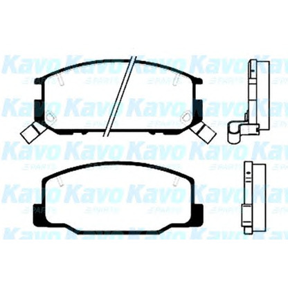 Photo Kit de plaquettes de frein, frein à disque KAVO PARTS BP9021