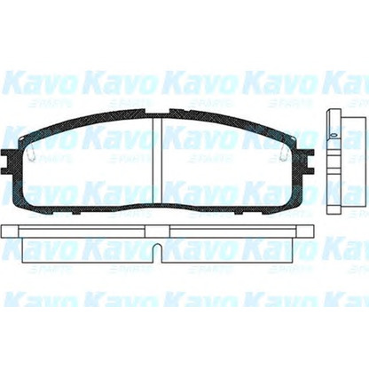 Фото Комплект тормозных колодок, дисковый тормоз KAVO PARTS BP9048