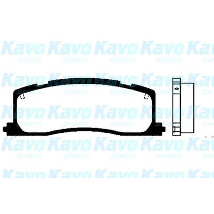 Photo Kit de plaquettes de frein, frein à disque KAVO PARTS BP9051