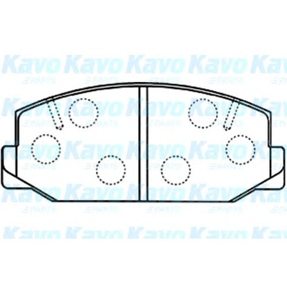 Photo Kit de plaquettes de frein, frein à disque KAVO PARTS BP9092