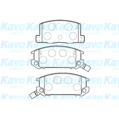Photo Kit de plaquettes de frein, frein à disque KAVO PARTS BP9093