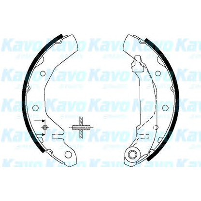 Zdjęcie Zesatw szczęk hamulcowych KAVO PARTS BS1401