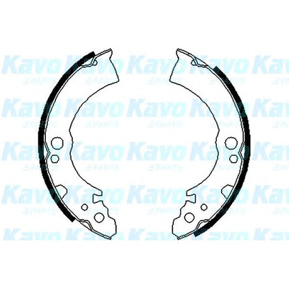 Zdjęcie Zesatw szczęk hamulcowych KAVO PARTS BS7404