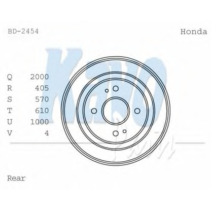 Фото Тормозной барабан KAVO PARTS BD2454