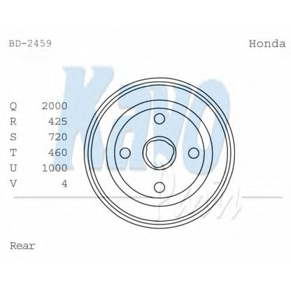 Foto Tambor de freno KAVO PARTS BD2459