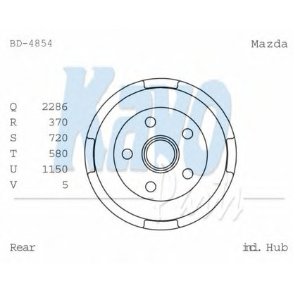 Photo Brake Drum KAVO PARTS BD4854