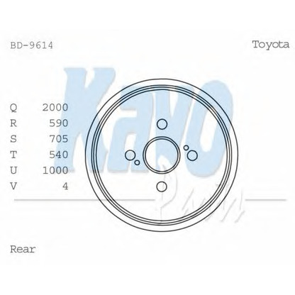 Photo Tambour de frein KAVO PARTS BD9614