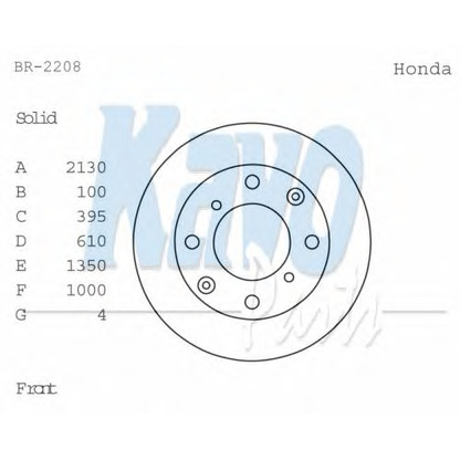 Фото Тормозной диск KAVO PARTS BR2208