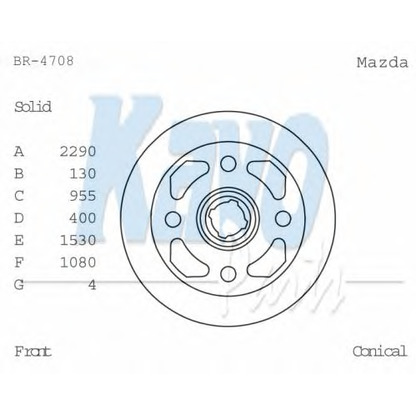 Foto Bremsscheibe KAVO PARTS BR4708