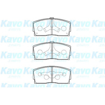 Фото Комплект тормозных колодок, дисковый тормоз KAVO PARTS BP1517