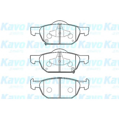 Photo Brake Pad Set, disc brake KAVO PARTS BP2056