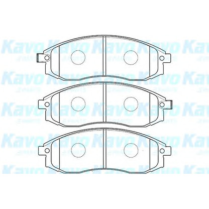 Фото Комплект тормозных колодок, дисковый тормоз KAVO PARTS BP5535