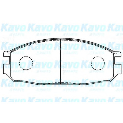 Photo Kit de plaquettes de frein, frein à disque KAVO PARTS BP6596