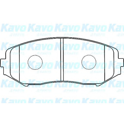 Photo Kit de plaquettes de frein, frein à disque KAVO PARTS BP8528