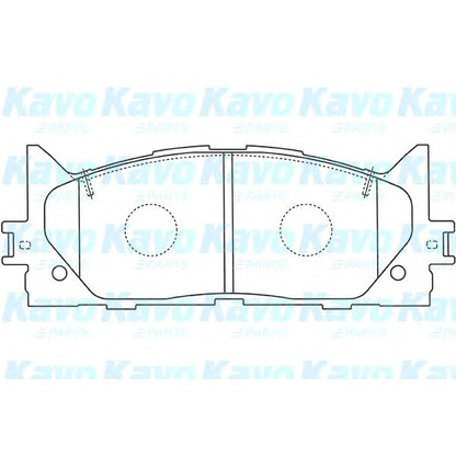 Photo Brake Pad Set, disc brake KAVO PARTS BP9105