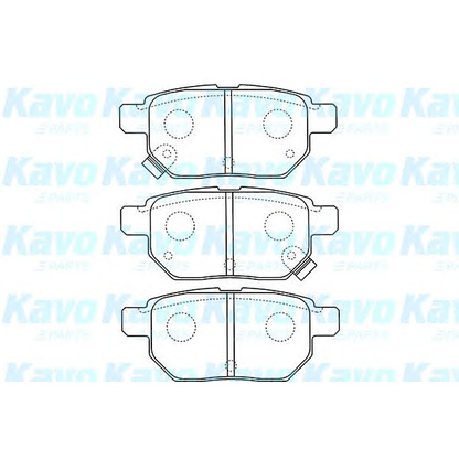 Photo Kit de plaquettes de frein, frein à disque KAVO PARTS BP9110