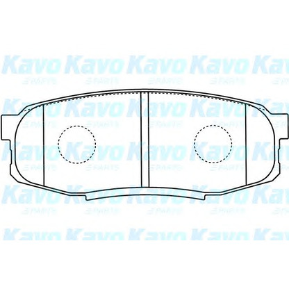 Photo Kit de plaquettes de frein, frein à disque KAVO PARTS BP9122