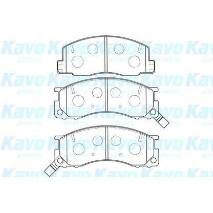 Фото Комплект тормозных колодок, дисковый тормоз KAVO PARTS BP9123