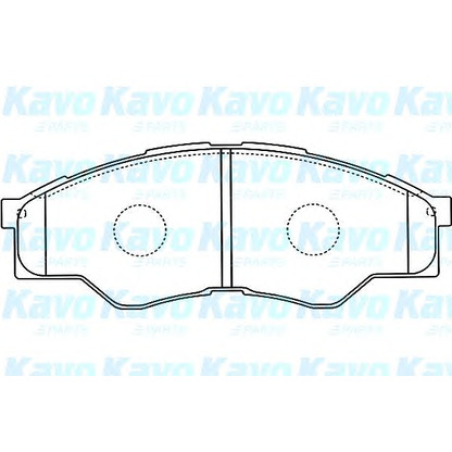 Фото Комплект тормозных колодок, дисковый тормоз KAVO PARTS BP9126