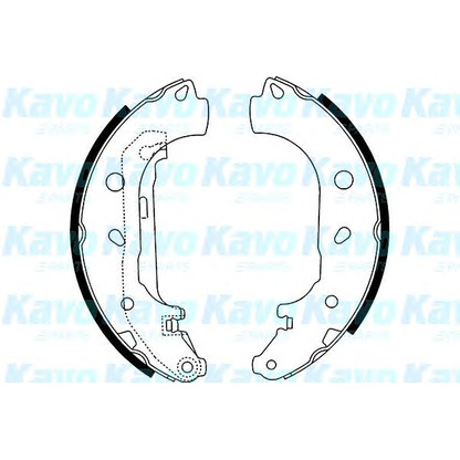 Zdjęcie Zesatw szczęk hamulcowych KAVO PARTS BS5433