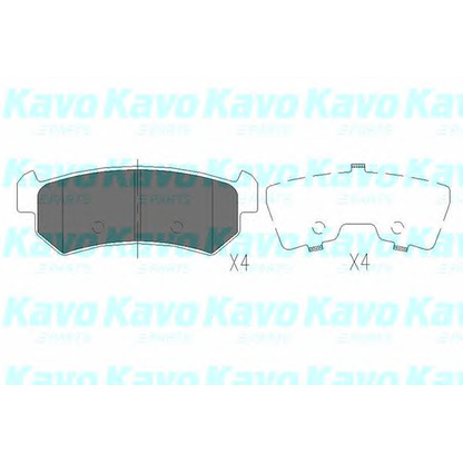 Zdjęcie Zestaw klocków hamulcowych, hamulce tarczowe KAVO PARTS KBP1007