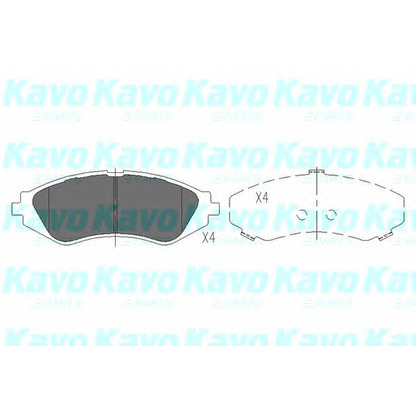 Фото Комплект тормозных колодок, дисковый тормоз KAVO PARTS KBP1008