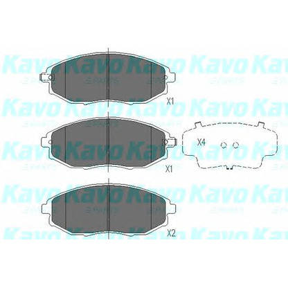 Фото Комплект тормозных колодок, дисковый тормоз KAVO PARTS KBP1011