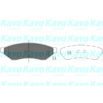 Photo Brake Pad Set, disc brake KAVO PARTS KBP1015