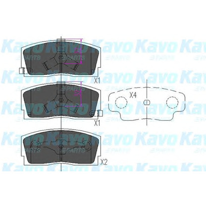 Foto Bremsbelagsatz, Scheibenbremse KAVO PARTS KBP1501