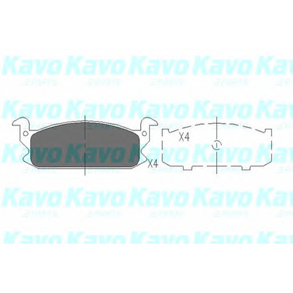Zdjęcie Zestaw klocków hamulcowych, hamulce tarczowe KAVO PARTS KBP1503