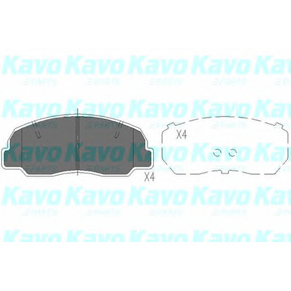 Фото Комплект тормозных колодок, дисковый тормоз KAVO PARTS KBP1504