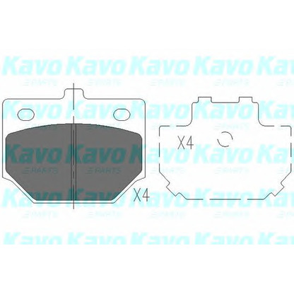 Zdjęcie Zestaw klocków hamulcowych, hamulce tarczowe KAVO PARTS KBP1509