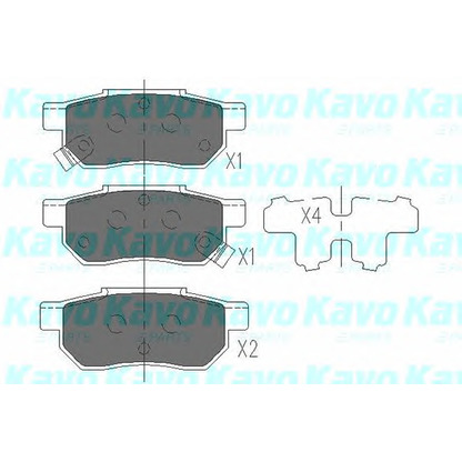 Foto Bremsbelagsatz, Scheibenbremse KAVO PARTS KBP2007