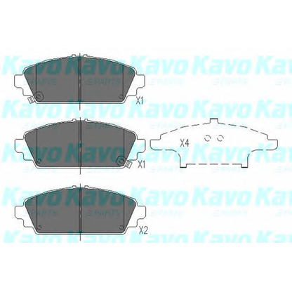 Photo Brake Pad Set, disc brake KAVO PARTS KBP2010