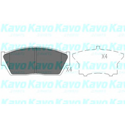 Foto Kit pastiglie freno, Freno a disco KAVO PARTS KBP2017