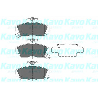 Фото Комплект тормозных колодок, дисковый тормоз KAVO PARTS KBP2023