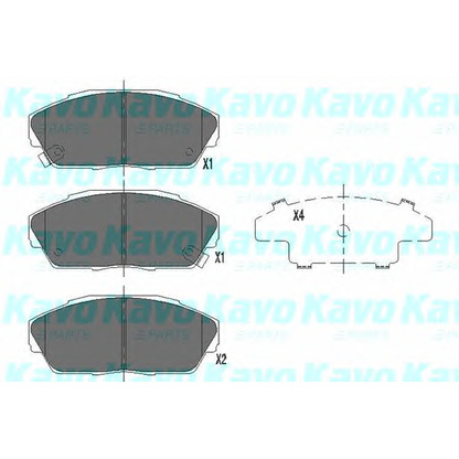 Photo Brake Pad Set, disc brake KAVO PARTS KBP2027