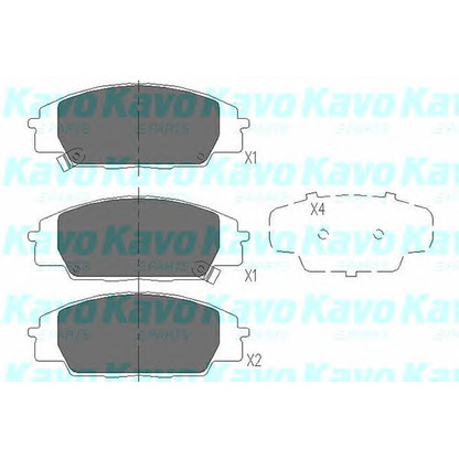 Foto Bremsbelagsatz, Scheibenbremse KAVO PARTS KBP2031