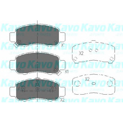Photo Brake Pad Set, disc brake KAVO PARTS KBP2033
