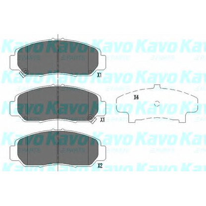 Photo Kit de plaquettes de frein, frein à disque KAVO PARTS KBP2037